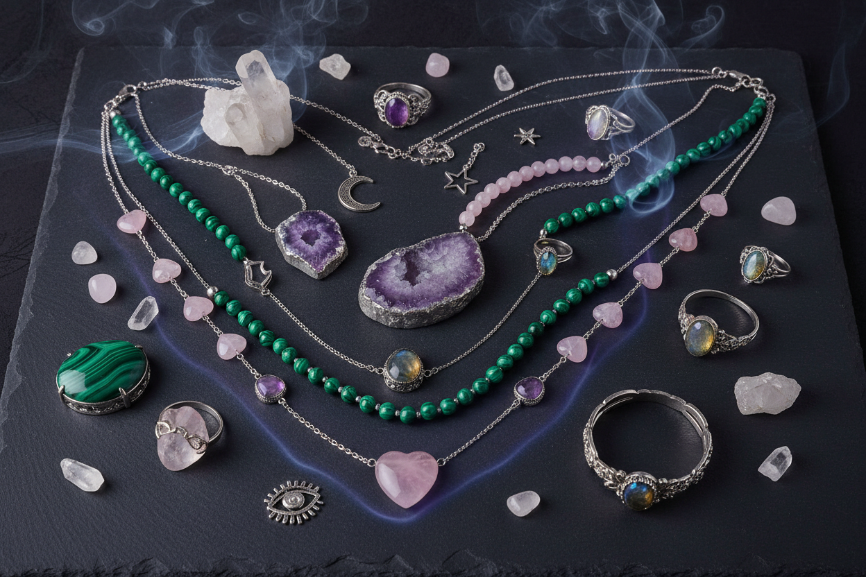 Schmuck aus Mineralien