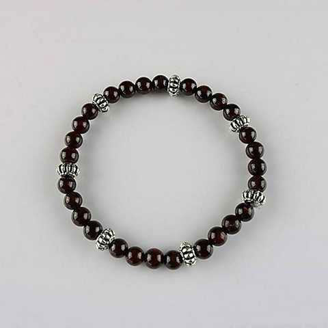 Armband, Granat 6 mm
