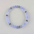 Armband, Chalcedon blau 6 mm