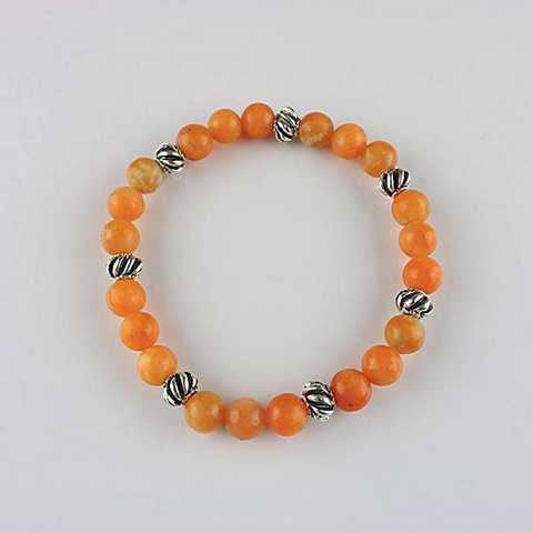 Armband, Orangencalzit 6 oder 8 mm