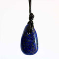 Trommelsteinanhänger mit geknotetem Band Lapis Lazuli